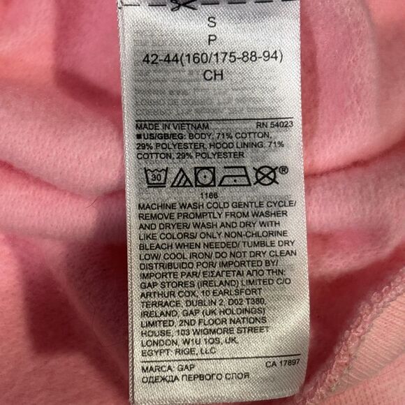 Gap Women's Vintage Soft Balloon Sleeve Hoodie Sweatshirt Pink Size Small NWT - Picture 13 of 15